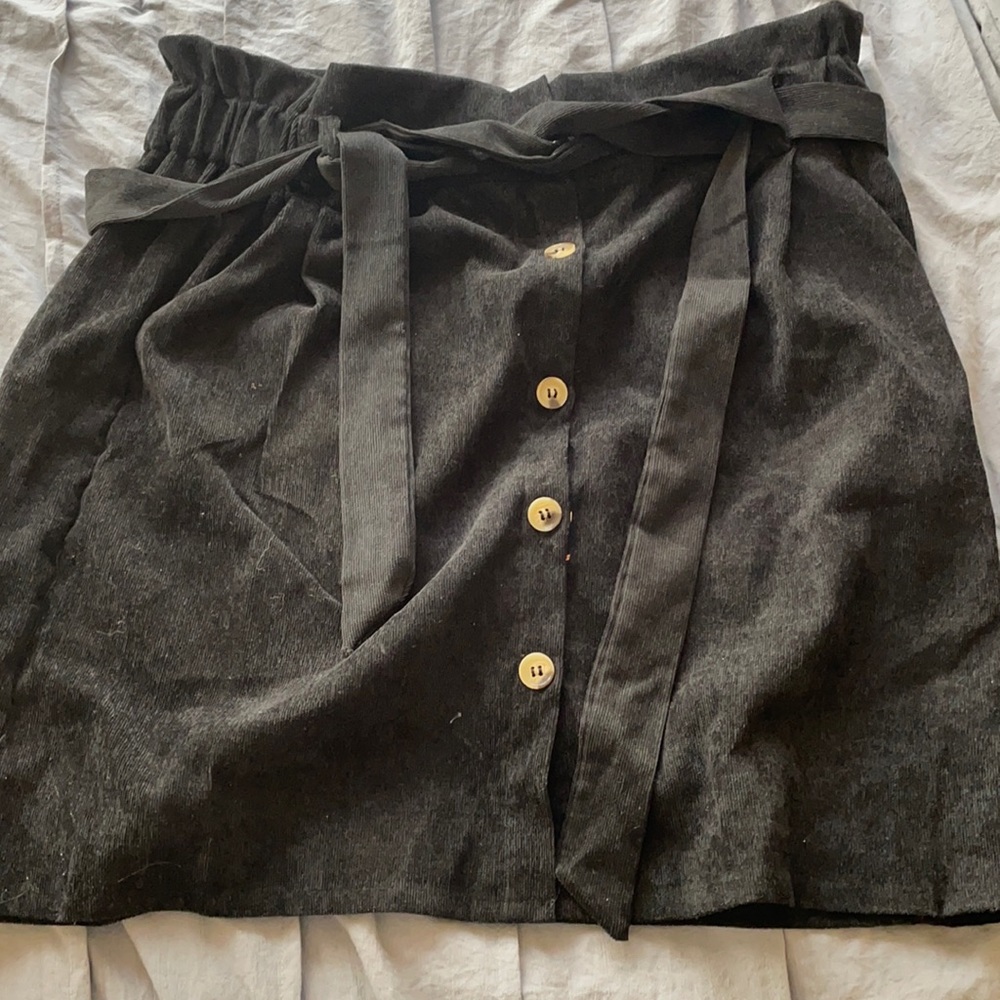 Black button up skirt